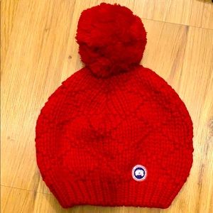 Canada Goode red knit winter hat